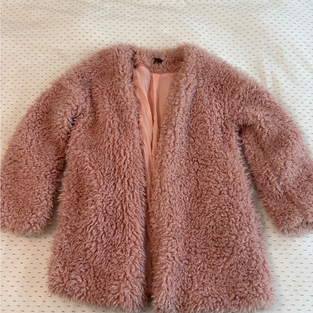 POL Blush Faux Fur Jacket